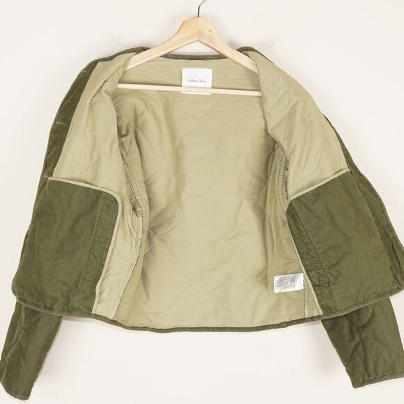 Aritzia Wilfred Free Green Quilted Cotton Bomber Jacket Womens Sz XS - Picture 3 of 10